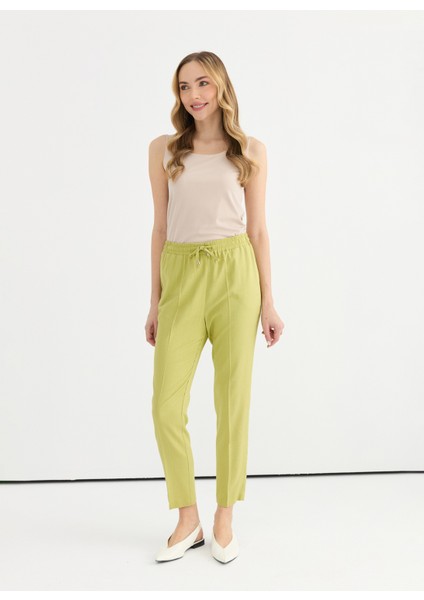 Normal Bel Standart Yeşil Kadın Pantolon 25YSL5357