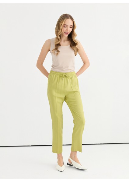 Normal Bel Standart Yeşil Kadın Pantolon 25YSL5357 fiyatları