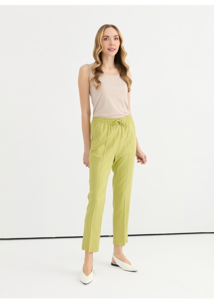 Normal Bel Standart Yeşil Kadın Pantolon 25YSL5357 modelleri