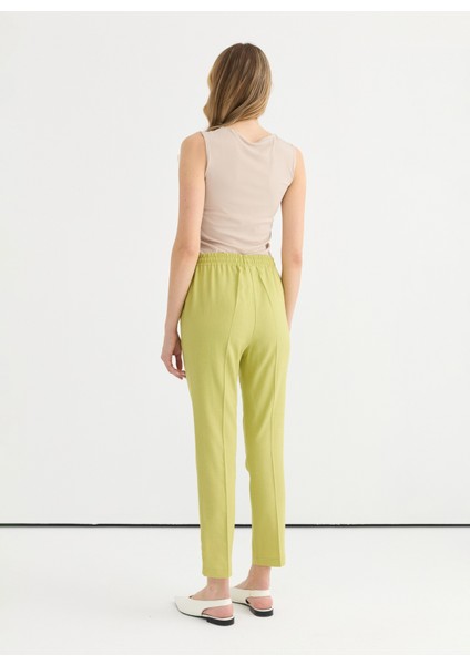 Normal Bel Standart Yeşil Kadın Pantolon 25YSL5357 fırsatları
