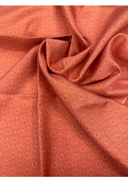 Tivil Monogram Ipek Eşarp 41408-KOYU Somon