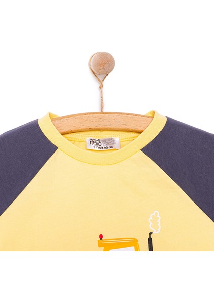 Cars&roads Traktör Baskılı Erkek Tshirt-Şort Erkek Bebek
