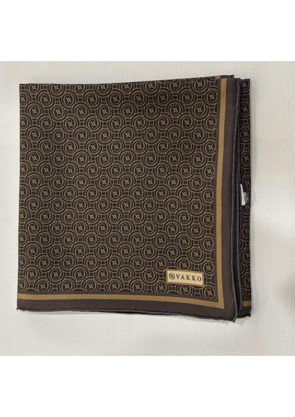 Tivil Monogram Ipek Eşarp 41408-KOYU Somon