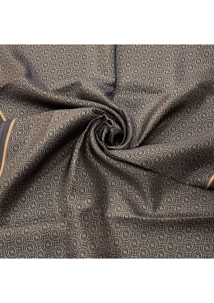 Tivil Monogram Ipek Eşarp 41408-KOYU Somon