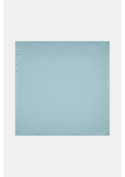 Özel Seri Monogram Jakarlı Eşarp 40843-AÇIK Turkuaz