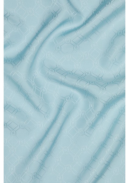 Özel Seri Monogram Jakarlı Eşarp 40843-AÇIK Turkuaz fiyatları