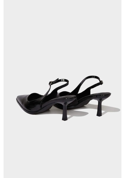 Kadın Yüksek Taban Suni Deri Topuklu Sandalet E2520AX25SM modelleri