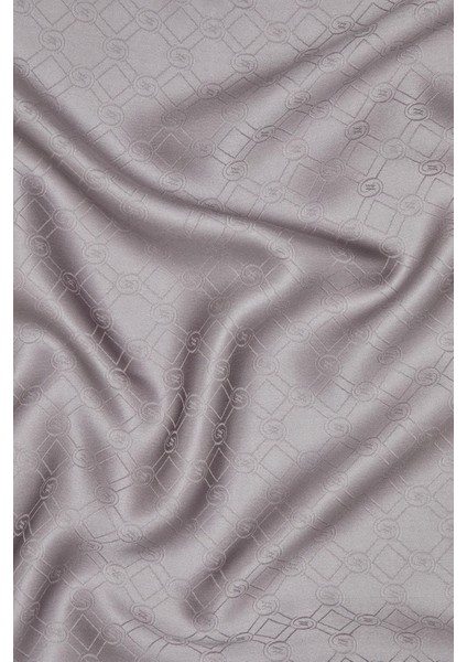 Özel Seri Monogram Jakarlı Eşarp 40843-GRI
