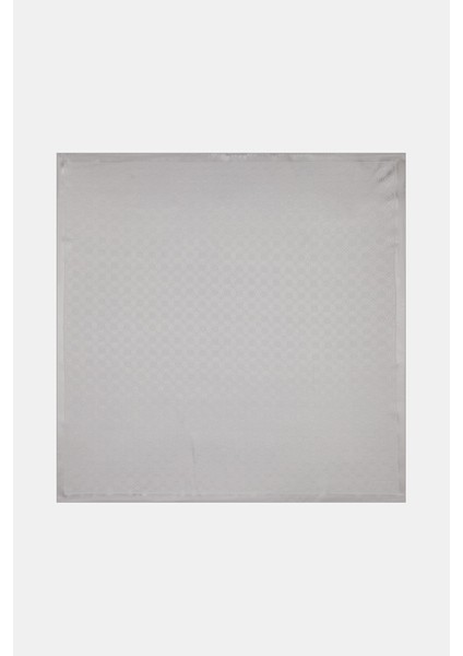 Özel Seri Monogram Jakarlı Eşarp 40843-GÜMÜŞ