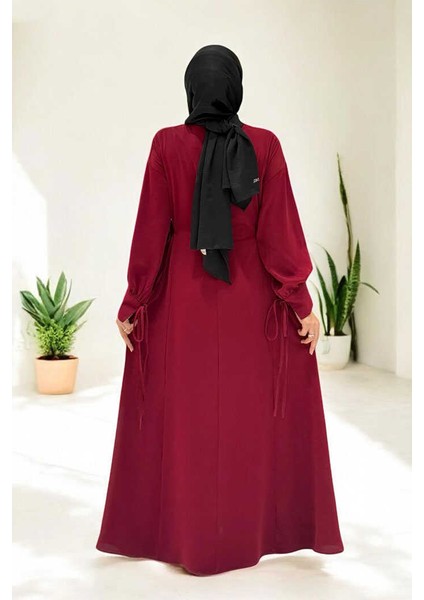 Bağlama Detaylı Elbise 6015 Bordo fiyatları