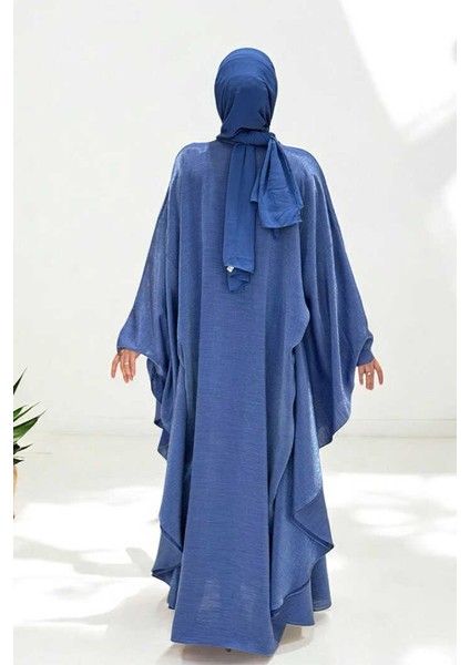 Yarasakol Bel Kısmı Gizli Ip Kuşaklı Elbise 3891 Lacivert fiyatları