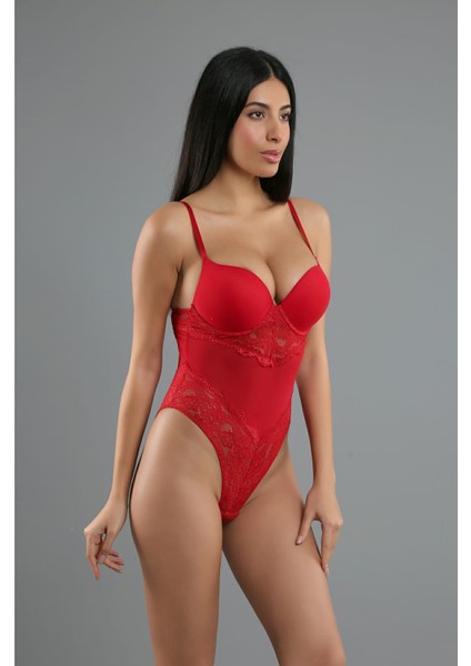 Kırmızı Ip Askılı Dantelli B Cup Body 5081 modelleri