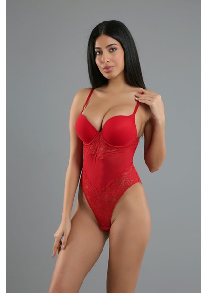 Kırmızı Ip Askılı Dantelli B Cup Body 5081 fırsatları
