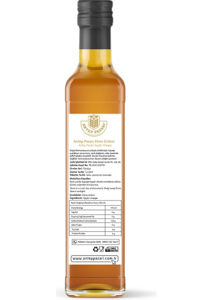 ANTEP PAZARI Elma Sirkesi 500 ml
