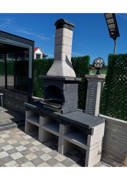 Mangal Barbekü 70 Lik Siyah Çift Masalı Model