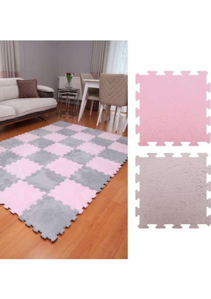 Pembe-Gri Modern Salon-Oturma Odası/yatak Odası/mutfak/antre/hol/koridor Halısı/kreş Halısı/japon Halı/peluş Halı