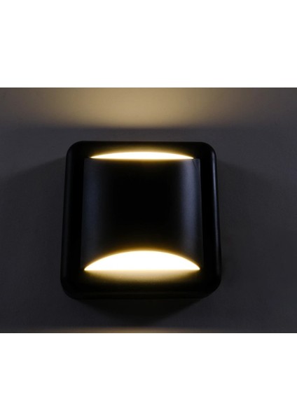 Uzmlight Ack AH07-05101 3000K Günışığı 4W Siyah Kasa IP44 LED Duvar Apliği Siyah Kasa Duvar Armatür 2120000141881