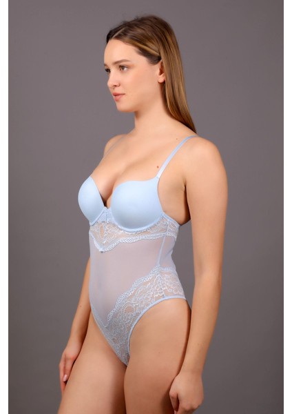 Açık Mavi Ip Askılı Dantelli B Cup Body 5081 modelleri
