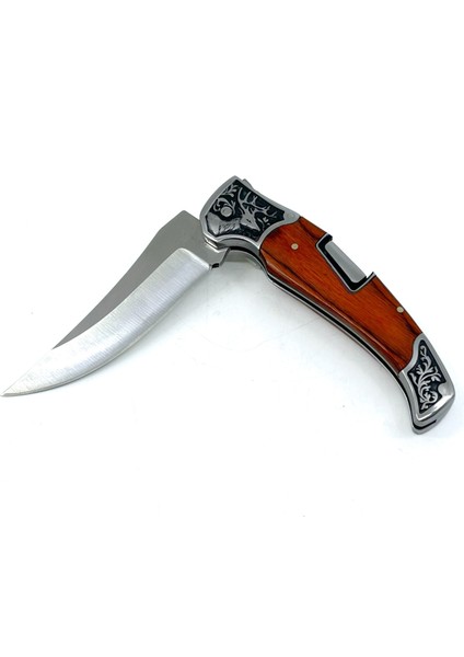 Full Rivet Çakı Geyik Gravürlü - Kahverengi modelleri