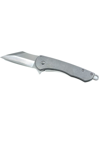 Metal Gövde Frame Lock Katlanır Çakı - Satin Krom