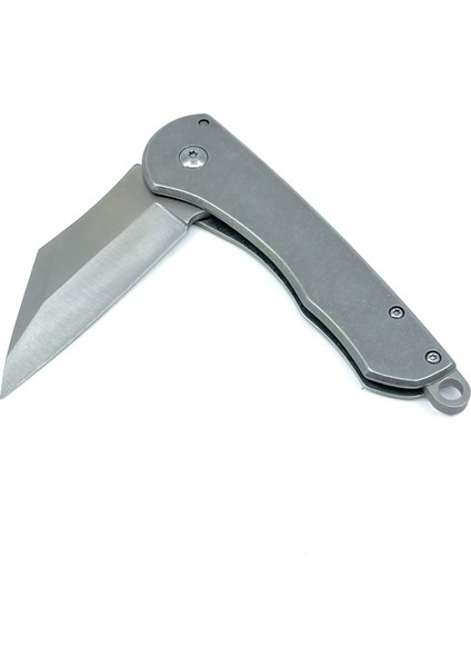 Metal Gövde Frame Lock Katlanır Çakı - Satin Krom