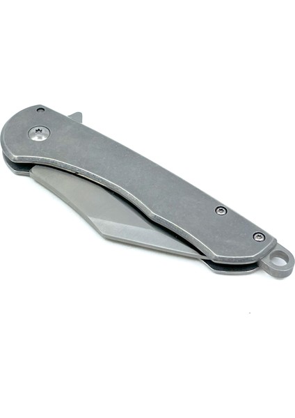 Metal Gövde Frame Lock Katlanır Çakı - Satin Krom