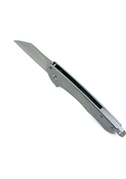 Metal Gövde Frame Lock Katlanır Çakı - Satin Krom