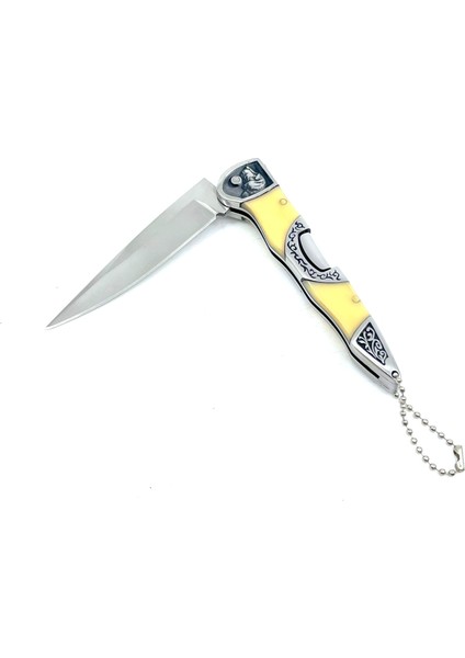 Pointer Işlemeli Katlanır Çakı - Krem modelleri