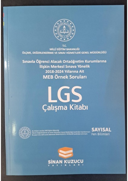 Meb Örnek Soruları (2018-2024) Sayısal Çalışma Kitabı ( Fen Bilimleri )-Sinan Kuzucu