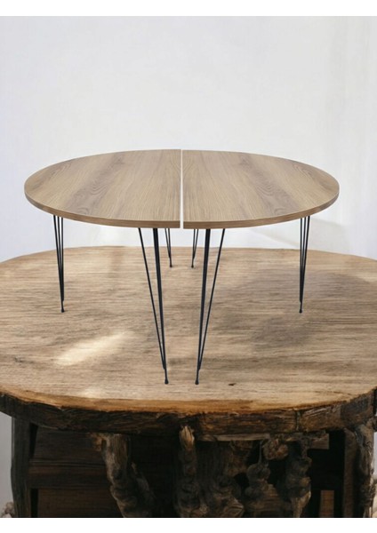 Yarın Daire Sehpa (Afrika Çam) Metal Tel Ayak fiyatları