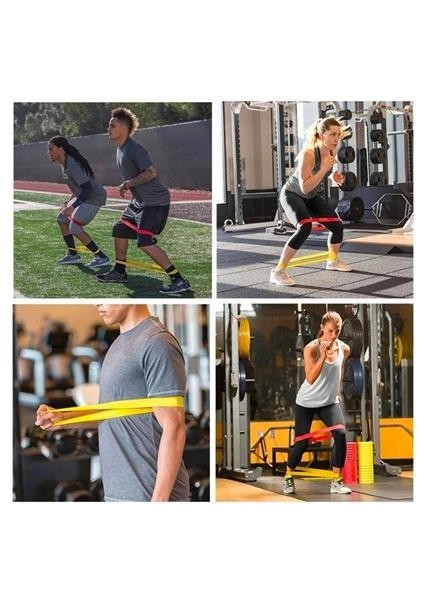 ® 5li Egzersiz Direnç Bant Seti Pilates Crossfit Ekipmanları modelleri