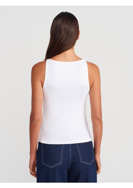 21048 Halter Yaka Top-Beyaz fiyatları