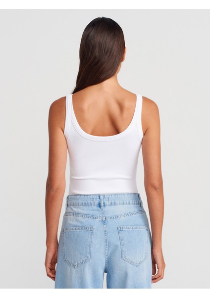 21053 Askılı Bodysuit-Beyaz fiyatları
