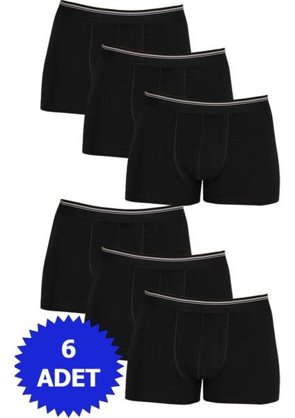 Erkek Likralı Boxer 6'lı Paket