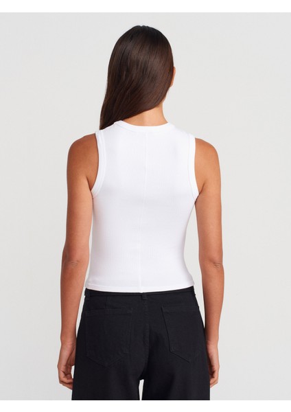 21059 Fitilli Top-Beyaz