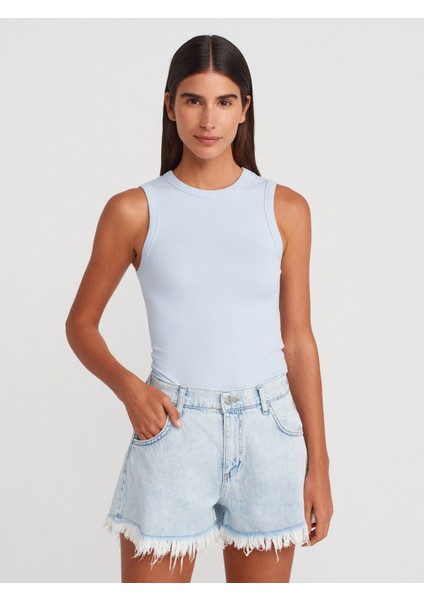 21059 Fitilli Top-Açık Mavi