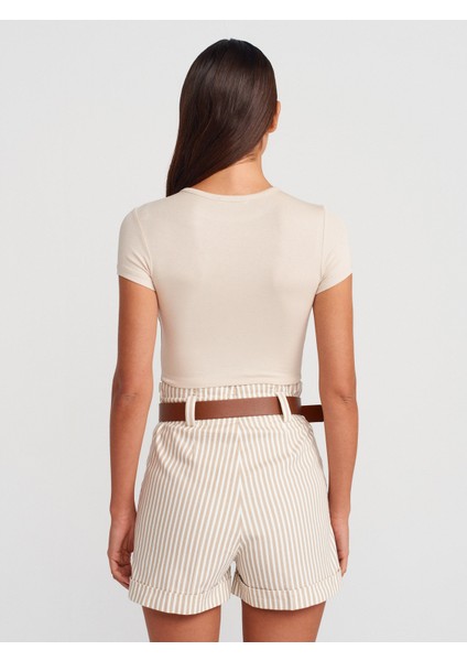 31104 Modal Crop Top-Bej fiyatları