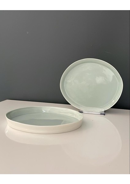 Space Mavi Porselen 2 Li Pasta Tabağı Seti 16,8 cm