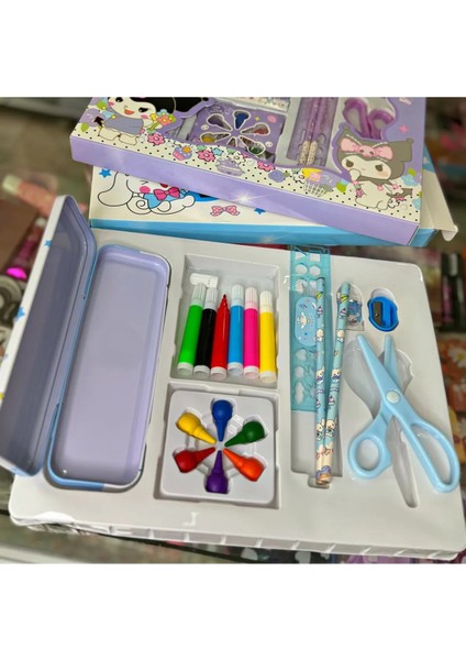 Kuromi Sanrio 9 Parça Kırtasiye Seti Okul Seti Kuromi Kırtasiye Seti modelleri