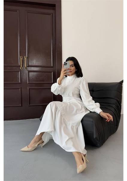 Kadın Tasarım Dantel Detaylı Maxi Boy Likralı Elbise DPMS2532 fiyatları