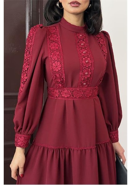 Kadın Tasarım Dantel Detaylı Maxi Boy Likralı Elbise DPMS2532 fiyatları