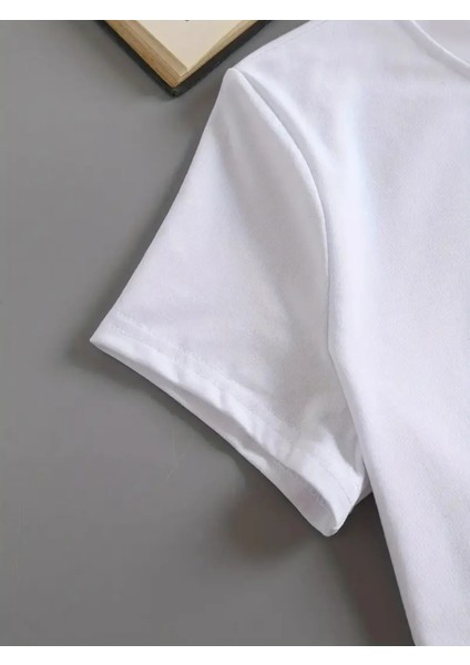 Likralı Kısa Kol Vücuda Oturan Fitted Crop T-Shirt fırsatları