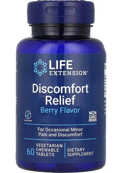 Discomfort Relief, Berry, 600 Mg, 60 Vegetarian Chewable Tablets