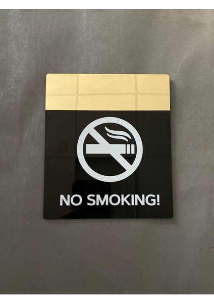 Siyah Parlak&gold Seri Sigara Içilmez No Smokıng Uyarı Levhası fiyatları