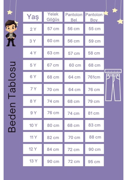 Turuncu Gardrop Matrix Yelekli Zincirli Erkek Çocuk Takım Elbise Bebe Mavi