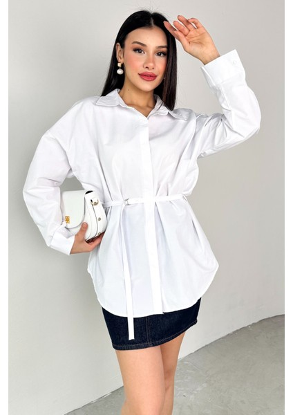 GML-10261 Bordo Kuşak Detaylı Gömlek fiyatları
