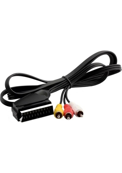 Scart To 3rca Görüntü Kablosu 1.2 M Rose Rc-04