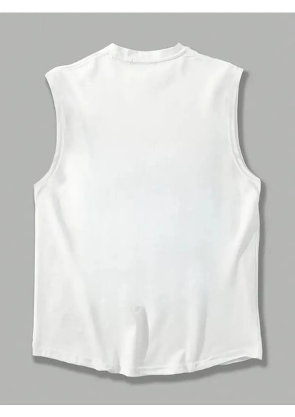 Erkek Pamuklu Antrenman Sporcu Atleti Oversize Kolsuz T-Shirt indirimleri