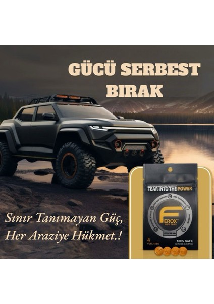 Fuel Tabs Yakıt Katkısı Tasarruf Tableti / Benzin & Dizel / 1 Adet Tablet = 75 Litre / 4 Adet Tablet