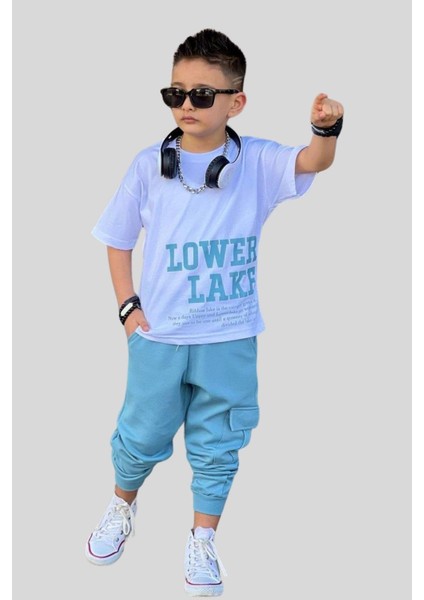 3-12 Yaş Cool Lower Kısa Kollu Erkek Çocuk Takım Beyaz